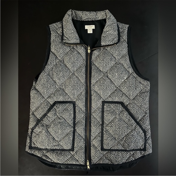 J crew quilted down fill herringbone vest - Picture 6 of 8